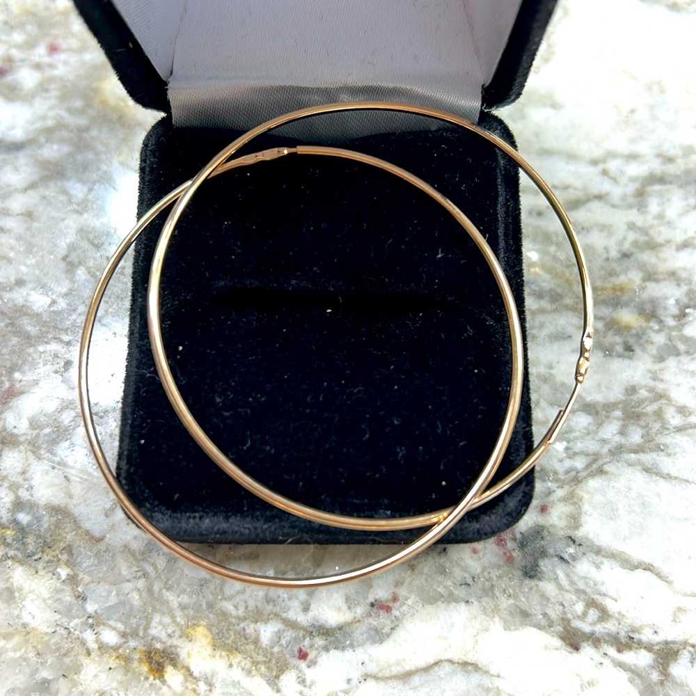 14 karat Russian pink gold earrings